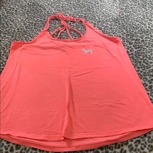 Orange/pink halter top